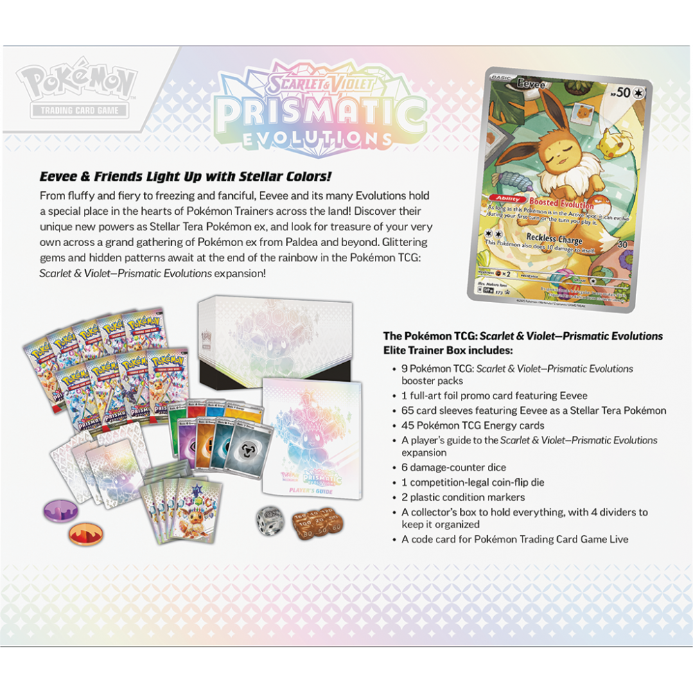 ポケモンカードゲーム Prismatic Evolutions Elite Trainer Box Pokémon TCG: Prismatic Evolutions – Elite Trainer Box