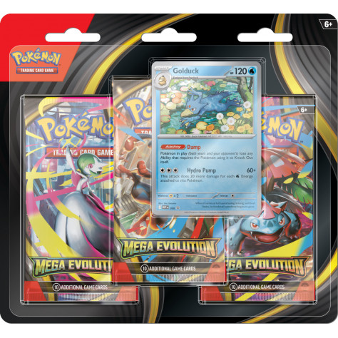 Mega Evolution - 3-Pack Blister (Golduck) Mega Evolution - 3-Pack Blister (Golduck)